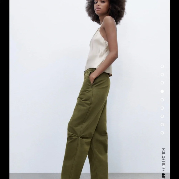 Zara Satin Effect Camisole - Size Small Taupe Grey - Picture 6 of 12